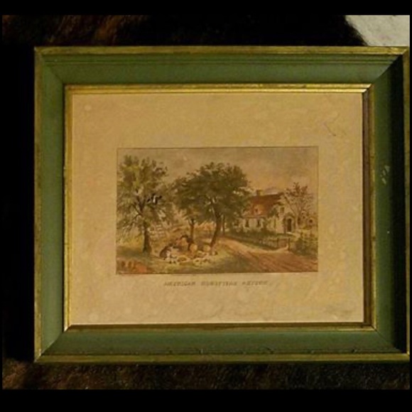 Currier/Ives American Homestead lithograph Seasons - Picture 4 of 4